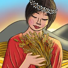 Dioses y disosas del Olimpo. Drawing, Traditional illustration, Digital Illustration, and Children's Illustration project by Roser Aguilera Bagur - 04.30.2020