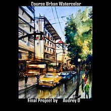 My project in Urban Landscapes in Watercolor course. Watercolor Painting project by Audrey Dugan - 04.30.2020