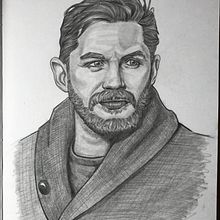 Tom Hardy portrait. Un proyecto de Dibujo, Dibujo a lápiz, Dibujo artístico, Dibujo de Retrato, Dibujo realista e Ilustración tradicional de Diego Pereira - 30.04.2020