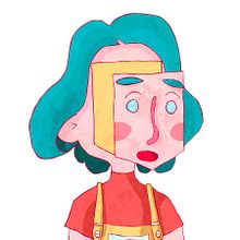 The little Cassandra. She is small but in her head she can see the beauty and horrors of the future.... Un progetto di Disegno digitale, Illustrazione infantile e Illustrazione vettoriale di Jordi Seró Alsina - 04.05.2020