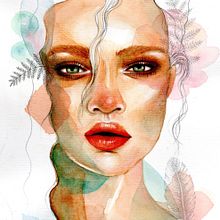 My project in Illustrated Portrait in Watercolor course. Projekt z dziedziny Trad, c, jna ilustracja, Retuszowanie fotografii,  R, sunek,  Sztuki piękne i Malowanie akwarelą użytkownika kadri_kuusler - 01.05.2020