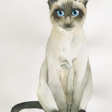 El gato siamés de Victoria. Artistic Drawing, and Realistic Drawing project by Irene R Calzadilla - 05.01.2020
