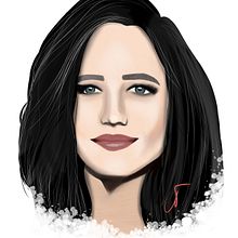 Ilustración Eva Green. Un proyecto de Ilustración tradicional de Natalia Araque Laosa - 01.05.2020