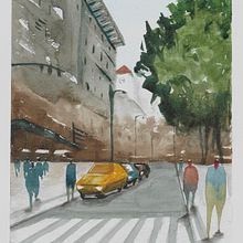 Mi Proyecto del curso: Paisajes urbanos en acuarela. Traditional illustration project by Ana Belén Benítez Perdigones - 05.02.2020