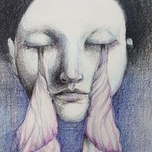 My project in Chiaroscuro Creative Portrait with Pencils course. Traditional illustration project by Valya Papadopoulou - 05.02.2020