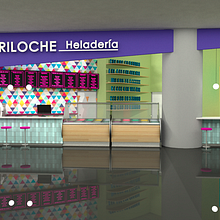 Heladería BARILOCHE_Venezuela. 3D, Arquitetura de interiores, Decoração de interiores, Design, Retail Design, Design de interiores e Interiores projeto de Alejandra Delpretti Fradique - 22.02.2014