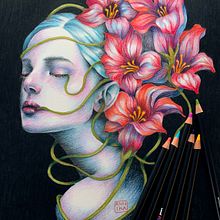 Mi Proyecto del curso: Retrato creativo en claroscuro con lápiz. Un progetto di Illustrazione tradizionale di Annika Sylte - 02.05.2020