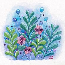 Mi Proyecto del curso: Técnicas de acuarela en negativo para ilustración botánica. Projekt z dziedziny Trad, c i jna ilustracja użytkownika Annika Sylte - 02.05.2020