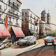 Mi Proyecto del curso: Paisajes urbanos en acuarela. Street Art, Architectural Illustration, and Watercolor Painting project by Martin Reuland - 05.14.2020
