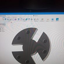 Mi Proyecto del curso: Tope para plato de garras del torno. 3D Design project by Ernesto Solares - 05.03.2020