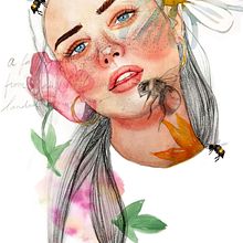 Mi Proyecto del curso: Retrato ilustrado en acuarela @ropintacosas. Projekt z dziedziny  Sztuki piękne, Ilustracja c i frowa użytkownika Rocío Gómez - 03.05.2020