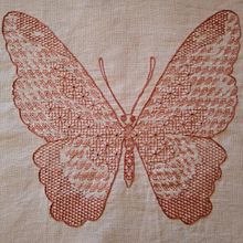 Mariposa en Blackwork . Embroider project by Cristina Amador - 05.03.2020
