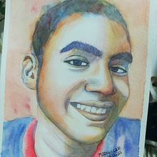 Mi Proyecto del curso: Retrato artístico en acuarela MARGUILAR. Un proyecto de Bellas Artes, Bocetado, Dibujo de Retrato y Fotografía artística de Marguilar Rivera - 02.05.2020