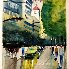 My project in Urban Landscapes in Watercolor course. Watercolor Painting project by José Basto da Silva - 05.01.2020