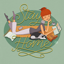 Stay Home. Pencil Drawing, Character Design, and Vector Illustration project by Aurora Ramírez Collado - 05.03.2020