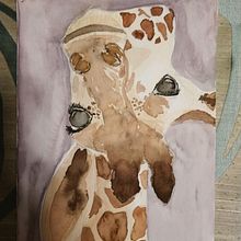 Jirafa Acuarela. Watercolor Painting project by sabela.rodriguez - 05.03.2020