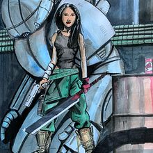 My project in Female Character Design for Comics course. Drawing project by Mike Shackle - 05.03.2020