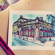 My project in Architectural Sketching with Watercolor and Ink course. Un proyecto de Ilustración arquitectónica de Sabina Lucchin - 03.05.2020