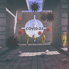 COVID-35. 3D, and Concept Art project by Rafa Cabrera Jiménez - 05.03.2020