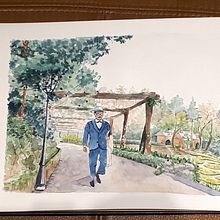 A spring walk. Traditional illustration, and Watercolor Painting project by ioanaan_nica - 05.04.2020