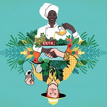 The Washington Post - Restaurants & climate change. Een project van Traditionele illustratie van Martín Tognola - 24.11.2019