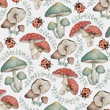HONGOS Y MARIQUITAS. Watercolor Painting project by Cristina Cilloniz - 06.09.2020
