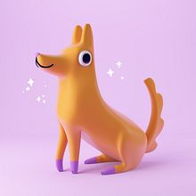 Simple pets. 3D, Traditional illustration, and Children's Illustration project by Tati Astua - 05.05.2020