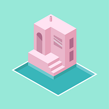 The House by the Poolside. Un projet de Illustration numérique et Illustration vectorielle de Ido Shtral - 05.05.2020