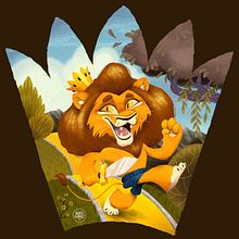 Coward Lion. Un proyecto de Bellas Artes, Dibujo, Dibujo artístico, Dibujo digital, Diseño de personajes, Ilustración tradicional, Ilustración digital, Ilustración infantil y Pintura digital de Rafa Gámez - 06.05.2020