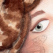 Mi Proyecto del curso: Retrato ilustrado en acuarela. Un projet de Aquarelle , et Retouche photographique de Angie - 07.05.2020