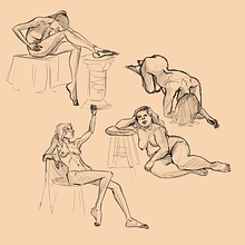 My project in Figure Drawing for Beginners course. Projekt z dziedziny Trad, c i jna ilustracja użytkownika salgadoluca - 06.05.2020