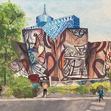 Mi Proyecto del curso: Paisajes urbanos en acuarela. Architecture, Street Art, and Watercolor Painting project by Gabriela Martínez - 05.06.2020