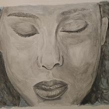 Ojos cerrados. Watercolor Painting project by Melanie - 05.06.2020