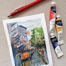 Mi Proyecto del curso: Paisajes urbanos en acuarela . % Mar tarafından hazırlanan Suluboya Resim projesi - 05.06.2020