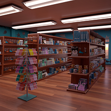 Tienda de souvenirs acuario.. 3D, 3D Modeling, and Architecture project by Alvaro Juarez - 05.03.2020