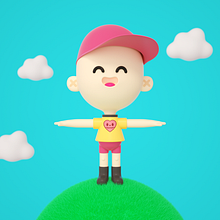 Little Kid Ein Projekt aus dem Bereich 3D, 3-D-Animation, 3-D-Design, Design von 3-D-Figuren und 3-D-Modellierung von Fernando Mejia Mahecha - 09.03.2020