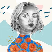 Mi Proyecto del curso: Retrato con lápiz, técnicas de color y Photoshop. Un projet de Dessin au cra , et on de Doris Lisset Mamani Sauñe - 08.05.2020