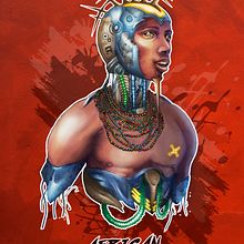 Mi Proyecto del curso: Del dibujo a lápiz a la ilustración digital - African Cyborg. Concept Art, Artistic Drawing, and Traditional illustration project by Marta Gómez Zárate - 05.08.2020