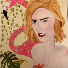 Meu projeto do curso: Retrato ilustrado em aquarela. Un projet de Aquarelle de Lara Kuerten - 13.05.2020
