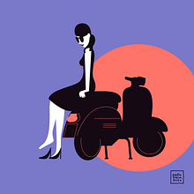 I love Vespa. Un proyecto de Ilustración tradicional de Pedro Meca - 08.05.2020