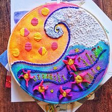 Mi Proyecto del curso: Técnicas básicas de bordado: puntadas, composiciones y gamas cromáticas. Embroider project by Gaby Blazquez - 05.08.2020