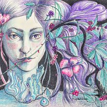 Retrato creativo en claroscuro con lápiz: la Zarzamora.. Projekt z dziedziny R, sunek ołówkiem,  R, sunek art, st, czn, Trad, c i jna ilustracja użytkownika Marieta Alonso-Collada - 09.05.2020