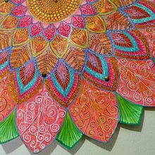 Mandala floral en gran formato . Desen artistic și Pictura de Ana Margarita Salaverria - 07.10.2019