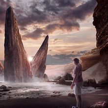 Matte Painting - Cañón de los perdidos Ein Projekt aus dem Bereich 3D, Concept Art, Farbausbesserung, Digitale Zeichnung, Digitale Illustration und Fotoretuschierung von Daniel Carranza - 10.05.2020