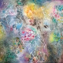 Our family star signs. Un progetto di Pittura ad acquerello di vickyb512 - 10.05.2020