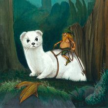 El genet mustela, the weasel rider. Artistic Drawing, Traditional illustration, and Children's Illustration project by El Culmadu - 05.10.2020