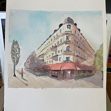 My project in Architectural Sketching with Watercolor and Ink course. Un proyecto de Pintura a la acuarela de Gretchen - 11.05.2020