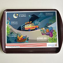 McDonald's placemats, media for FIRMGuatemala information. . Design, and Traditional illustration project by Ana Isabel Interiano Perez - 05.01.2017