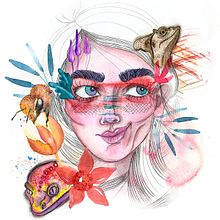 La chica Bióloga . Traditional illustration, and Watercolor Painting project by Nayari Briceño Perez - 05.11.2020