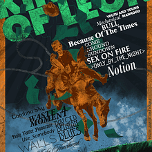 Mi Proyecto del curso: Ilustración para music lovers - KINGS OF LEON. Poster Design, Graphic Design, and Digital Illustration project by jbolivarp - 05.12.2020